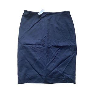 NWT Brooks Brothers Black Wool Pencil Skirt Womens 10